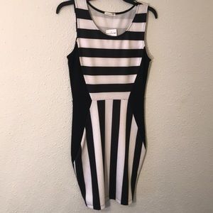 Stripe fitted dress